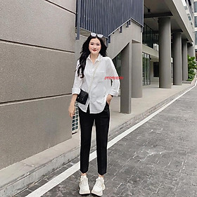 Aó sơ mi nữ ,áo sơ mi dài tay vạt tôm chất nhiều màu cá tính