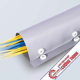 Mua (5 mét) Vỏ bạt bọc dây điện cáp điện chống cháy có khuy bấm PC