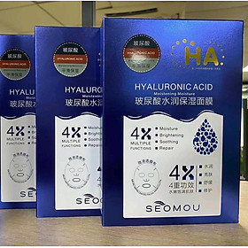 Hai Miếng Mặt Nạ cấp ẩm,dưỡng trắng da HA Hyaluronic Acid 4X Seomou