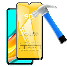 Kính cường lực Xiaomi redmi 9, redmi 9A, Redmi 9C full keo, full màn, độ cứng 9H, hạn chế vân tay