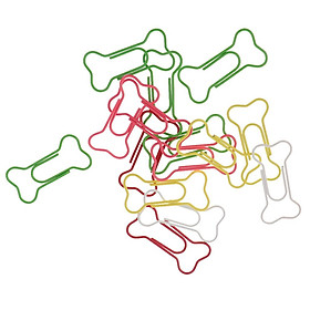 50x Kim Loại Hình Dạng Xương Kim Loại Đánh Dấu Trang Sách Công Sở Tập Tin Tài Liệu Kẹp Giấy