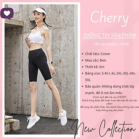 Quần legging lửng lưng cao dày dặn CHERRY vải thun thái cao cấp dáng ôm mặc nhà đi chơi tập gym T006