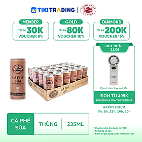 Thùng 24 lon cà phê sữa Highlands Coffee 235ml