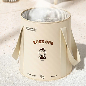 Túi Ngâm Chân Giữ Nhiệt 20L Có Nắp Đậy – Xô Vải Ngâm Chân Gấp Gọn Chống Thấm, Giữ Nhiệt Tốt, Dùng Ngâm Chân Trị Liệu – Du Lịch – Picnic