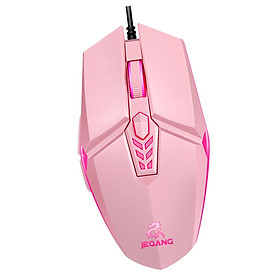 LED Backlit RGB Wired Gaming Mouse 3200 DPI Adjustable Mice Pink