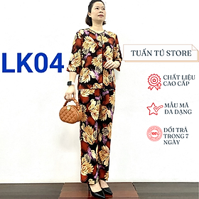 Bộ Lanh Cài Khuy Tay Lỡ Cao Cấp Cho Mẹ Và Bà 2023 - Tuấn Tú Store 68