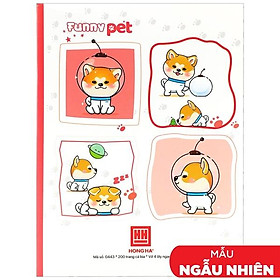 Vở Class Funny Pet - 4 Ly Ngang 200 Trang 58gsm - Hồng Hà 0443 (Mẫu Màu Giao Ngẫu Nhiên)