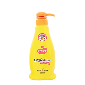 Sữa Tắm Gội Wesser 2in1 Hương Hổ Phách Xạ Hương (500ml) - Hồng