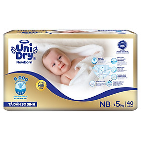 [Mẫu mới] Tã dán Unidry sơ sinh Newborn mới - 40 miếng