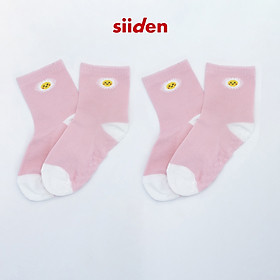 Combo set 2 đôi tất bé gái dễ thương màu hồng, vớ trẻ em cotton mềm mịn