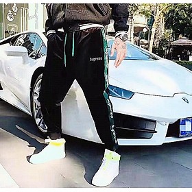 Quần Jogger thể thao nam tính ống bo đường viền bên hông sang trọng năng động, chất liệu vải nhung cao cấp, mềm mịn, co giãn nhẹ mặc thoải mái dễ chịu, hợp xu hướng thời trang - Mẫu HOT