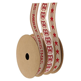 9 Meters Cotton Ribbons Fabric Trim for Xmas Christmas Gift Wrapping for Sewing Crafts Decoration