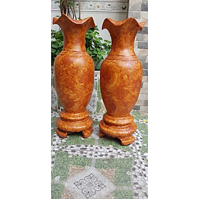 Mua Cặp Bình Gỗ nu gõ hay gõ vẽ nu cao tròn đều đẹp cao 60cm x đk 20cm ý nghĩa bình an   phú quý Anh Chị trưng phòng khách nhà  công ty  bàn thờ thần tài to đẹp ạ