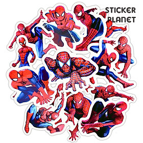 Bộ sticker người nhện SPIDER MAN chống thấm nước trang trí mũ bảo hiểm, đàn, guitar, ukulele, điện thoại laptop