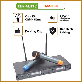 Micro không dây Zenbos MZ-668, đẳng cấp sang trọng và cao cấp cho karaoke gia đình- Hàng chính hãng