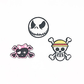 Combo 3 sticker ủi áo đầu lâu