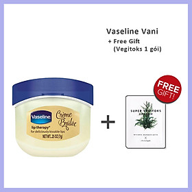 Sáp Dưỡng Môi Vaseline Lip Therapy ( Original Trắng / Rosy Lips Hồng / Creme Brulee Vàng ) 7g + Tặng 1 gói sữa rửa mặt thải độc Super Vegitoks Cleanser 3ml