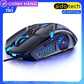 Hình ảnh Chuột máy tính gaming SIDOTECH G5S chuyên chơi game Esport đèn Led Rgb / 6 Nút Bấm / DPI 3200 / tuổi thọ 30 triệu lần click cao thiết kế công thái học cho game thủ streamer FPS Moba lướt web thiết kế làm việc văn phòng tương  - Hàng chính hãng