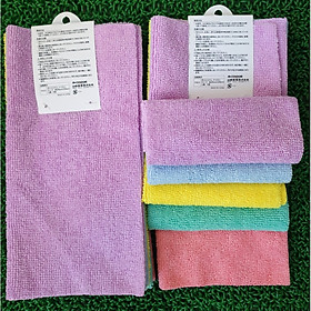 COMBO 10 khăn lau đa năng microfiber cao cấp WIPERS có 4 màu trang nhã- 25cmx25cm-CONDOR