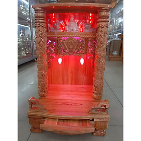 Mua Bàn thờ Thần Tài Ông Địa giá rẻ đẹp gỗ Xoan ngang 42 cao 68   Mã sản phẩm X5 - Đồ Thờ Thắng Duyên Đại Phát