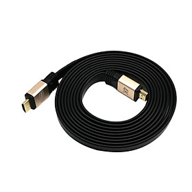 HDMI Cable , HDMI 2.0 (4K) Ready - 30AWG Flat Cord - High Speed 18Gbps - Gold Plated Connectors - Ethernet, Audio Return - Video 4K 2160p, HD 1080p, 3D  for Xbox PlayStation PS3 PS4 PC Apple TV 1m/1.8m/3m/5m