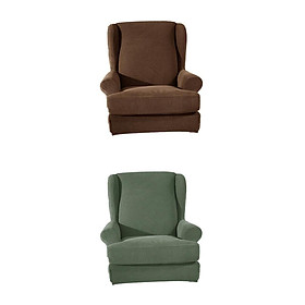 2Pcs Cover Sofa Covers Armchair Protector Slipcover For Bedroom Brown