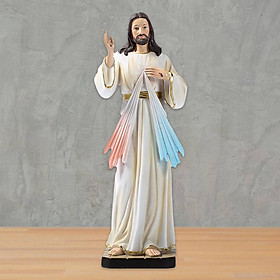 30.5cm Religious Handpaint Holy Priest Jesus Statue Figurine Sculpture Gift