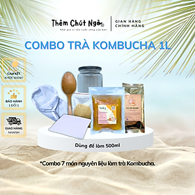 Mua Combo Trà Kombucha 1L đầy đủ nguyên liệu nuôi Scoby làm trà Kombucha (dùng để làm 0 5 lít)