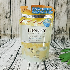 Combo 2 Túi Sữa Tắm Dưỡng Trắng Da Tinh Chất Sữa Mật Ong Nhật Bản HONEY MILK 400ML