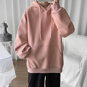 Hoodie Hồng Phấn Unisex Phom Thụng