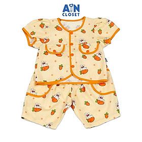 Bộ quần áo Lửng bé gái họa tiết Carrot Cam Cotton - AICDBGIINDFT - AIN Closet