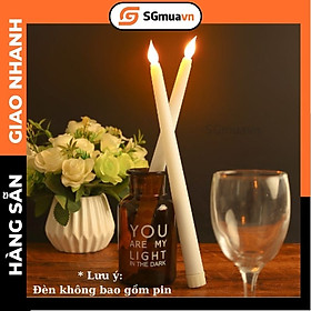 Mua 1 Cặp 2 Đèn nến điện tử dùng pin size 28cm trang trí nhà cửa sự kiện lãng mạn (đèn không bao gồm pin)