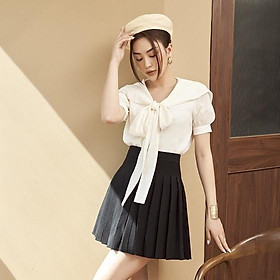 LADY ME by Eva de Eva Áo sơ mi tay ngắn cổ nơ 21SSMO006T