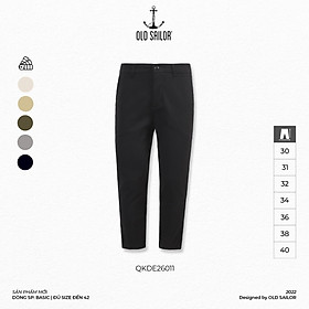 Quần khaki nam basic Old Sailor - O.S.L KAKI BASIC - BLACK - 26011- Big Size upto 38