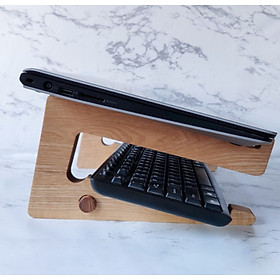 Mua KỆ/GIÁ ĐỠ CHO LAPTOP/MACBOOK 2 TẦNG ĐA NĂNG TỪ GỖ DECOR TỰ NHIÊN (LOẠI CAO)
