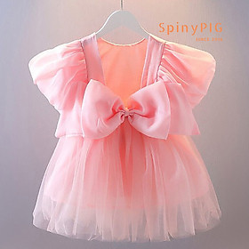 Váy cho bé gái 0-4 tuổi chất liệu ren và satin cực xinh dành cho mùa hè thu