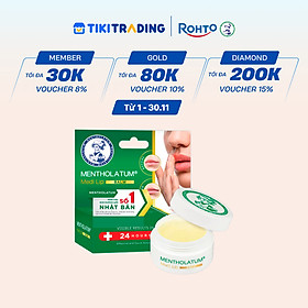 Son dưỡng môi dạng sáp chuyên biệt dành cho môi khô, nứt nẻ Mentholatum Medi Lip Balm 7g