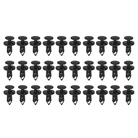 Nylon Bumper Fasteners Fender Rivet Clips 30PCS 8mm Universal Auto Clips & Fastener for Bumper Fender Clips Replacement