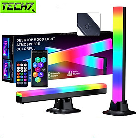 Đèn Led đôi DX2 RGB light Bar nháy theo nhạc điều khiển bằng điện thoại siêu đẹp decor trang trí góc vi tính gaming- hàng nhập khẩu