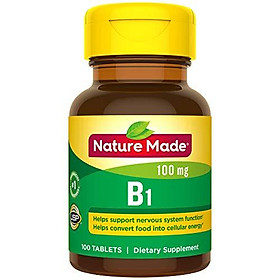 Viên Uống Nature Made Bổ Sung Vitamin B1 100mg Tốt Cho Trao Đổi Chất