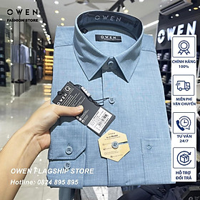 Áo Sơ mi Owen nam dài tay dáng Regular sợi Sồi mềm mịn mát Mã AR221393DT