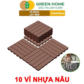 Mua 10 Vỉ Nhựa Lót Sàn Greenhome  Catleza  D30xR30cm  Độ Bền 5 Năm  Dễ Lắp Đặt  Trang Trí Ban Công  Sân Vườn  Hồ Bơi