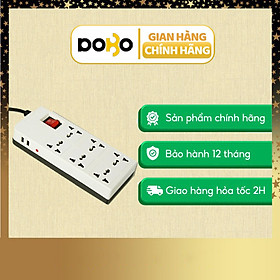 Ổ Cắm Dài 3 Lỗ Kèm Cổng USB Dobo Electric Korea (16A - 3m) - Trắng