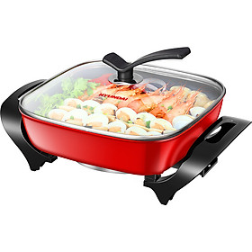 Nồi đun sôi điện HYUNDAI / nồi lẩu điện / nồi lẩu điện 5L QC-FG1622 1400W điều khiển nhiệt độ thông minh lửa cao, châm dầu và ít khói
