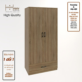 [Happy Home Furniture] SALY ,  Tủ quần áo cửa mở - 1 ngăn kéo ,  80cm x 48cm x 168cm ( DxRxC), TCM_005