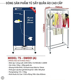 Mua Máy Sấy - Tủ Sấy Quần Áo Khung Inox Owani TS-OW001 - Màu Ngẫu Nhiên - Hàng Chính Hãng