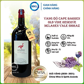 Rượu Vang Đỏ Cape Barren Old Vine Reserve McLaren Vale Shiraz 3L 14,5% - Úc - Hàng Chính Hãng