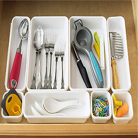Mua Set 8 Khay Nhựa Đựng Đồ Đa Năng Chia Ngăn Kéo Tiện Ích