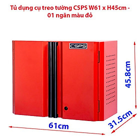 Mua Tủ dụng cụ treo tường CSPS W61 x H45cm - 01 ngăn màu đỏ