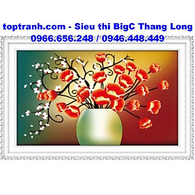 Mua Tranh thêu chữ thập bình hoa poopy A807 chưa thêu